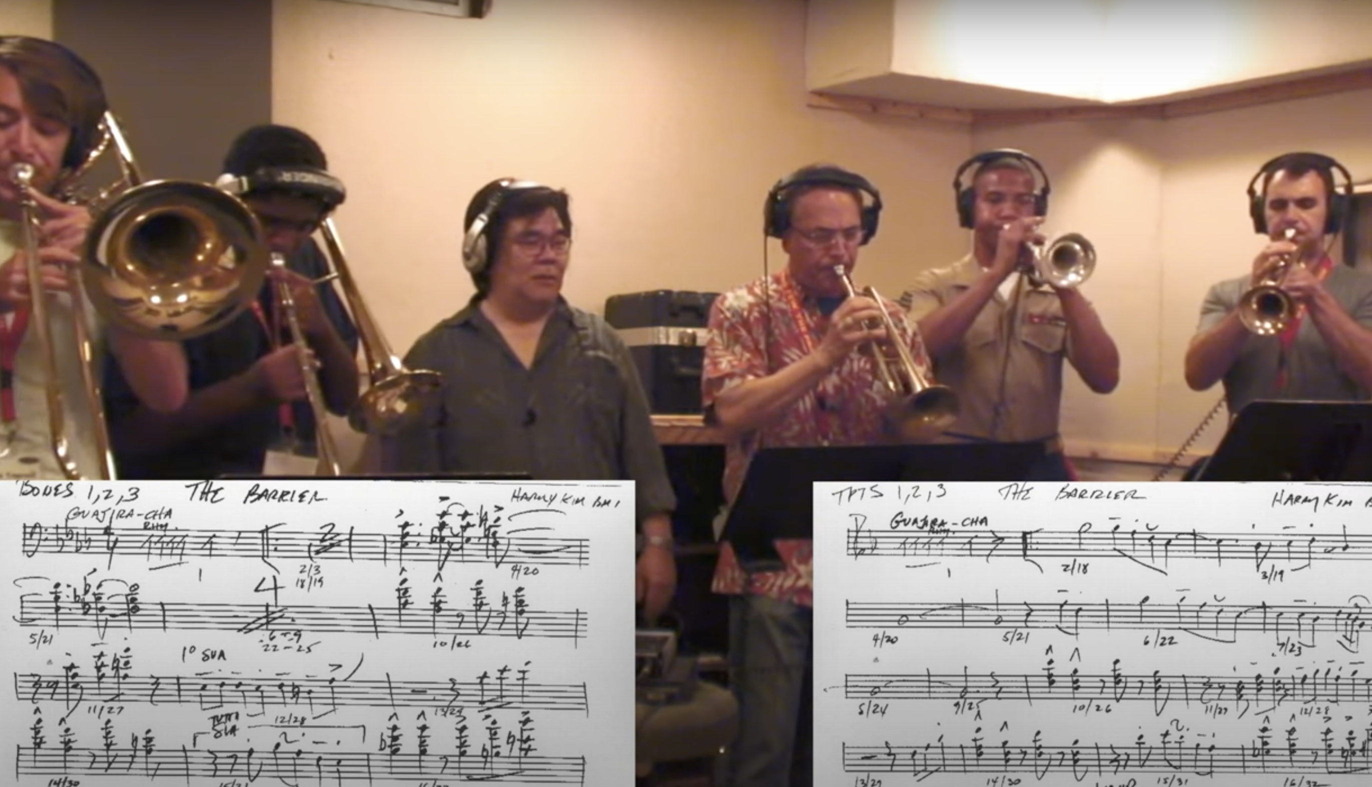 Harry Kim - Horn Section Playing, Marking Parts, and Recording Session